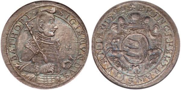 1 Thaler Principality of Transylvania (1571-1711) Silver Sigismund Báthory,  prince of Transylvania (1572 -1613)