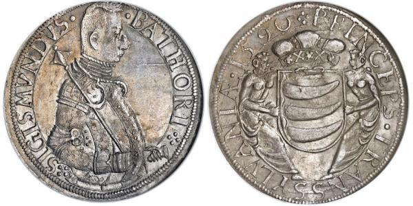 1 Thaler Principality of Transylvania (1571-1711) Silver Sigismund Báthory,  prince of Transylvania (1572 -1613)