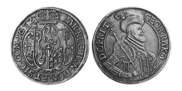 1 Thaler Principality of Transylvania (1571-1711) Silver György Rákóczi II,  prince of Transylvania (1621 -1660)