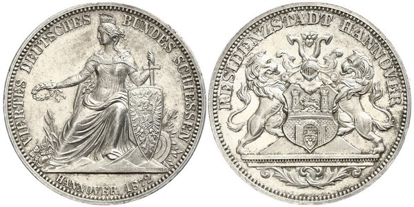 1 Thaler Province of Hanover (1868 - 1946) Silver 