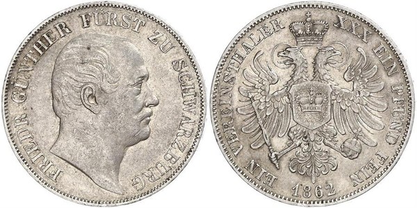 1 Thaler States of Germany Silver 