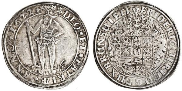 1 Thaler States of Germany Silver Frederick Ulrich, Duke of Brunswick-Wolfenbüttel (1591 - 1634)