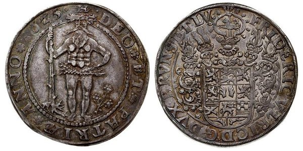 1 Thaler States of Germany Silver Frederick Ulrich, Duke of Brunswick-Wolfenbüttel (1591 - 1634)