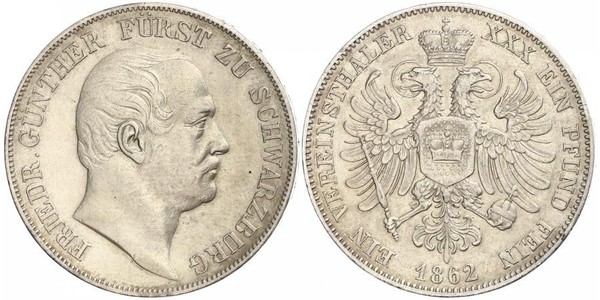 1 Thaler States of Germany Silver 