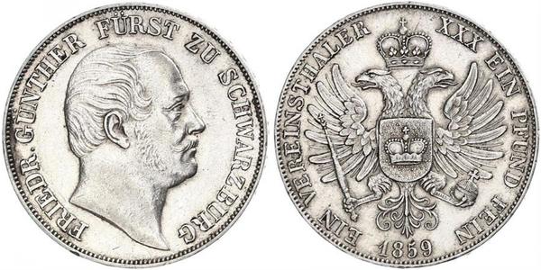 1 Thaler States of Germany Silver 