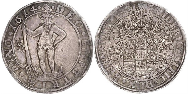 1 Thaler States of Germany Silver Frederick Ulrich, Duke of Brunswick-Wolfenbüttel (1591 - 1634)