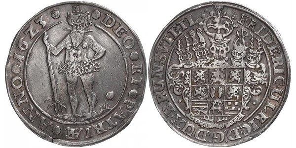 1 Thaler States of Germany Silver Frederick Ulrich, Duke of Brunswick-Wolfenbüttel (1591 - 1634)