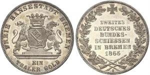 1 Thaler Bremen (state) / States of Germany Silver 