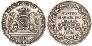 1 Thaler Bremen (state) / States of Germany Silver 