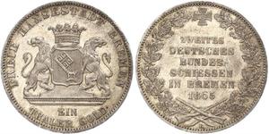 1 Thaler Bremen (state) / States of Germany Silver 