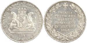 1 Thaler Bremen (state) / States of Germany Silver 