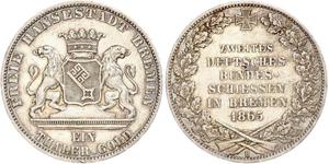 1 Thaler Bremen (state) / States of Germany Silver 