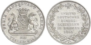 1 Thaler Bremen (state) / States of Germany Silver 