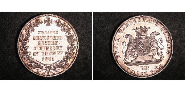 1 Thaler Bremen (state) / States of Germany Silver 