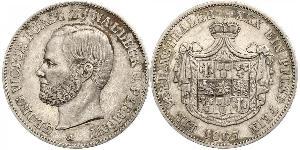 1 Thaler Waldeck (state) (1180 - 1918) Silver George Victor, Prince of Waldeck and Pyrmont (1831 - 1893)