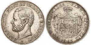 1 Thaler Waldeck (state) (1180 - 1918) Silver George Victor, Prince of Waldeck and Pyrmont (1831 - 1893)