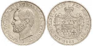 1 Thaler Waldeck (state) (1180 - 1918) Silver George Victor, Prince of Waldeck and Pyrmont (1831 - 1893)