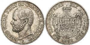 1 Thaler Waldeck (state) (1180 - 1918) Silver George Victor, Prince of Waldeck and Pyrmont (1831 - 1893)