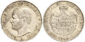 1 Thaler Waldeck (state) (1180 - 1918) Silver George Victor, Prince of Waldeck and Pyrmont (1831 - 1893)