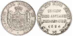 1 Thaler Anhalt-Bernburg (1603 - 1863) 銀 Alexius Frederick Christian, Duke of Anhalt-Bernburg (1767 – 1834)