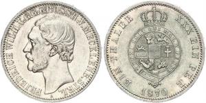 1 Thaler Duchy of Mecklenburg-Schwerin (1352-1918) 銀 腓特烈·威廉 (梅克倫堡-施特雷利茨)