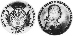 1 Thaler Electorate of Bavaria (1623 - 1806) 銀 