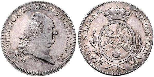 1 Thaler Electorate of Bavaria (1623 - 1806) 銀 