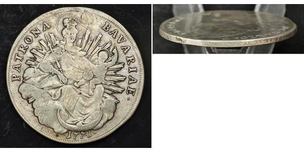 1 Thaler Electorate of Bavaria (1623 - 1806) 銀 Maximilian III Joseph, Elector of Bavaria (1727 – 1777)