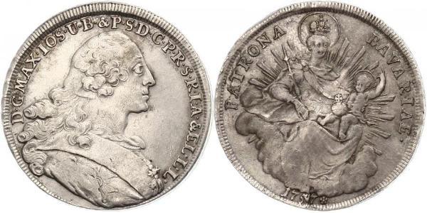 1 Thaler Electorate of Bavaria (1623 - 1806) 銀 Maximilian III Joseph, Elector of Bavaria (1727 – 1777)
