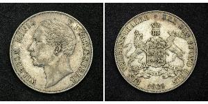 1 Thaler Kingdom of Württemberg (1806-1918) 銀 威廉一世 (符腾堡)