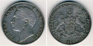 1 Thaler Kingdom of Württemberg (1806-1918) 銀 威廉一世 (符腾堡)