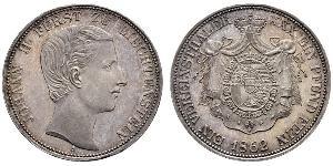 1 Thaler Liechtenstein 銀 Johann II, Prince of Liechtenstein (1840-1929)