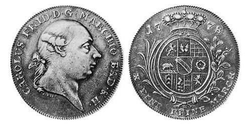 1 Thaler Margrave of Baden-Durlach (1535 - 1771) 銀 