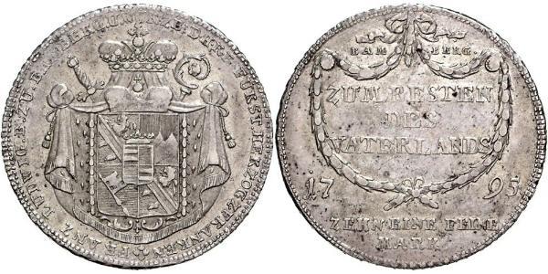 1 Thaler Prince-Bishopric of Bamberg (1245–1802) 銀 