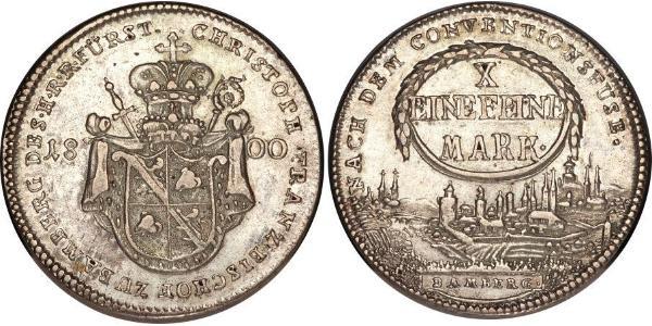 1 Thaler Prince-Bishopric of Bamberg (1245–1802) 銀 