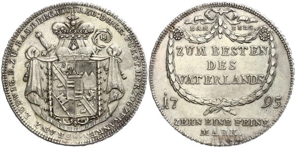 1 Thaler Prince-Bishopric of Bamberg (1245–1802) 銀 
