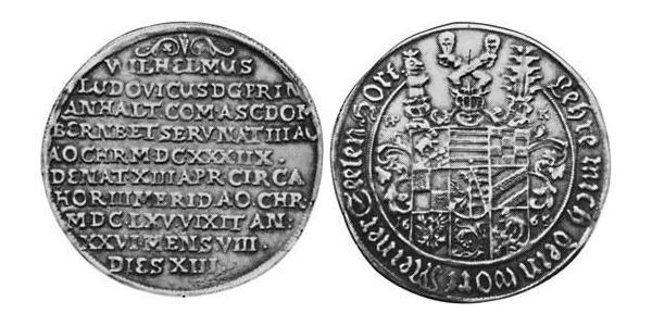 1 Thaler Principality of Anhalt-Köthen (1603 -1853) 銀 