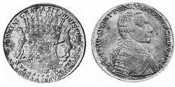 1 Thaler Principality of Anhalt-Zerbst (1544 - 1796) 銀 Frederick Augustus, Prince of Anhalt-Zerbst (1734 – 1793)