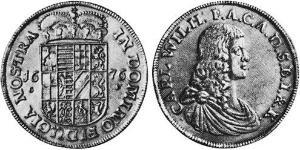 1 Thaler Principality of Anhalt-Zerbst (1544 - 1796) 銀 Karl, Prince of Anhalt-Zerbst (1652 – 1718)