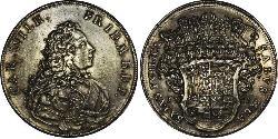 1 Thaler Principality of Ansbach (1398–1792) 銀 Charles William Frederick, Margrave of Brandenburg-Ansbach (1712 – 1757)