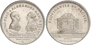1 Thaler Principality of Ansbach (1398–1792) 銀 Charles Alexander, Margrave of Brandenburg-Ansbach (1736 – 1806)