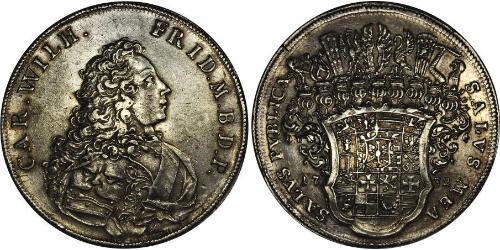 1 Thaler Principality of Ansbach (1398–1792) 銀 Charles William Frederick, Margrave of Brandenburg-Ansbach (1712 – 1757)