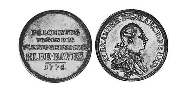 1 Thaler Principality of Ansbach (1398–1792) 銀 Charles Alexander, Margrave of Brandenburg-Ansbach (1736 – 1806)