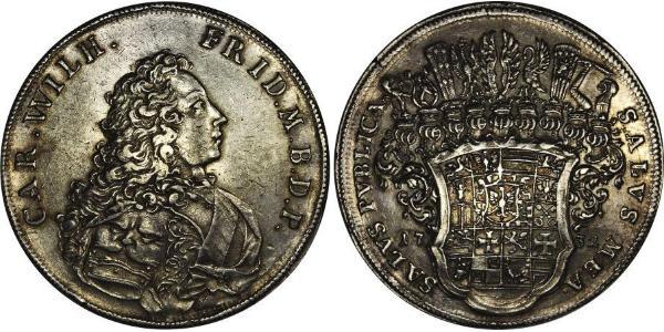 1 Thaler Principality of Ansbach (1398–1792) 銀 Charles William Frederick, Margrave of Brandenburg-Ansbach (1712 – 1757)