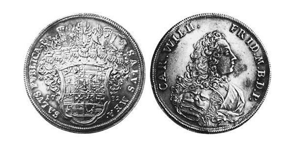 1 Thaler Principality of Ansbach (1398–1792) 銀 Charles William Frederick, Margrave of Brandenburg-Ansbach (1712 – 1757)