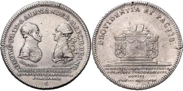 1 Thaler Principality of Ansbach (1398–1792) 銀 Charles Alexander, Margrave of Brandenburg-Ansbach (1736 – 1806)
