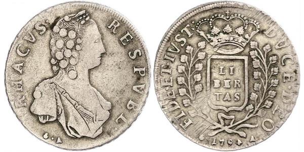 1 Thaler Ragusa 銀 