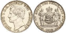 1 Thaler 萨克森王国 (1806 - 1918) 銀 约翰一世 (萨克森)