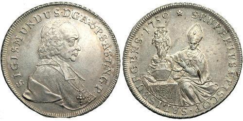 1 Thaler Salzburg 銀 Sigismund von Schrattenbach