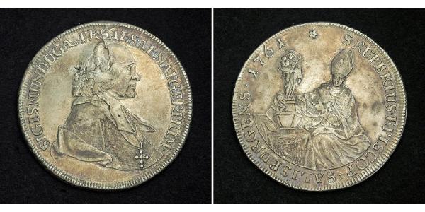 1 Thaler Salzburg 銀 Sigismund von Schrattenbach